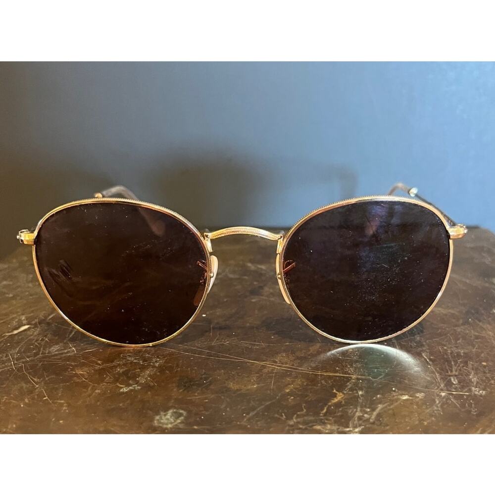 Ray-Ban RB3447 Round Metal Sunglasses - Gold Frames (Prescription)